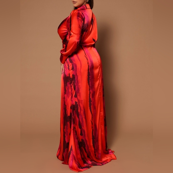 Fashion Nova - Nova Luxe Long Sleeve Maxi Dress - Plus Size - 3x - Picture 8 of 10